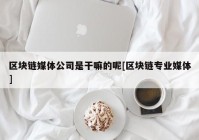 区块链媒体公司是干嘛的呢[区块链专业媒体]