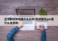 正宇的区块链是什么公司[区块链中gas是什么意思啊]