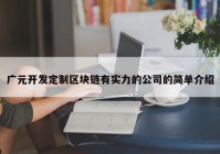 广元开发定制区块链有实力的公司的简单介绍