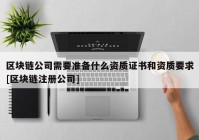 区块链公司需要准备什么资质证书和资质要求[区块链注册公司]